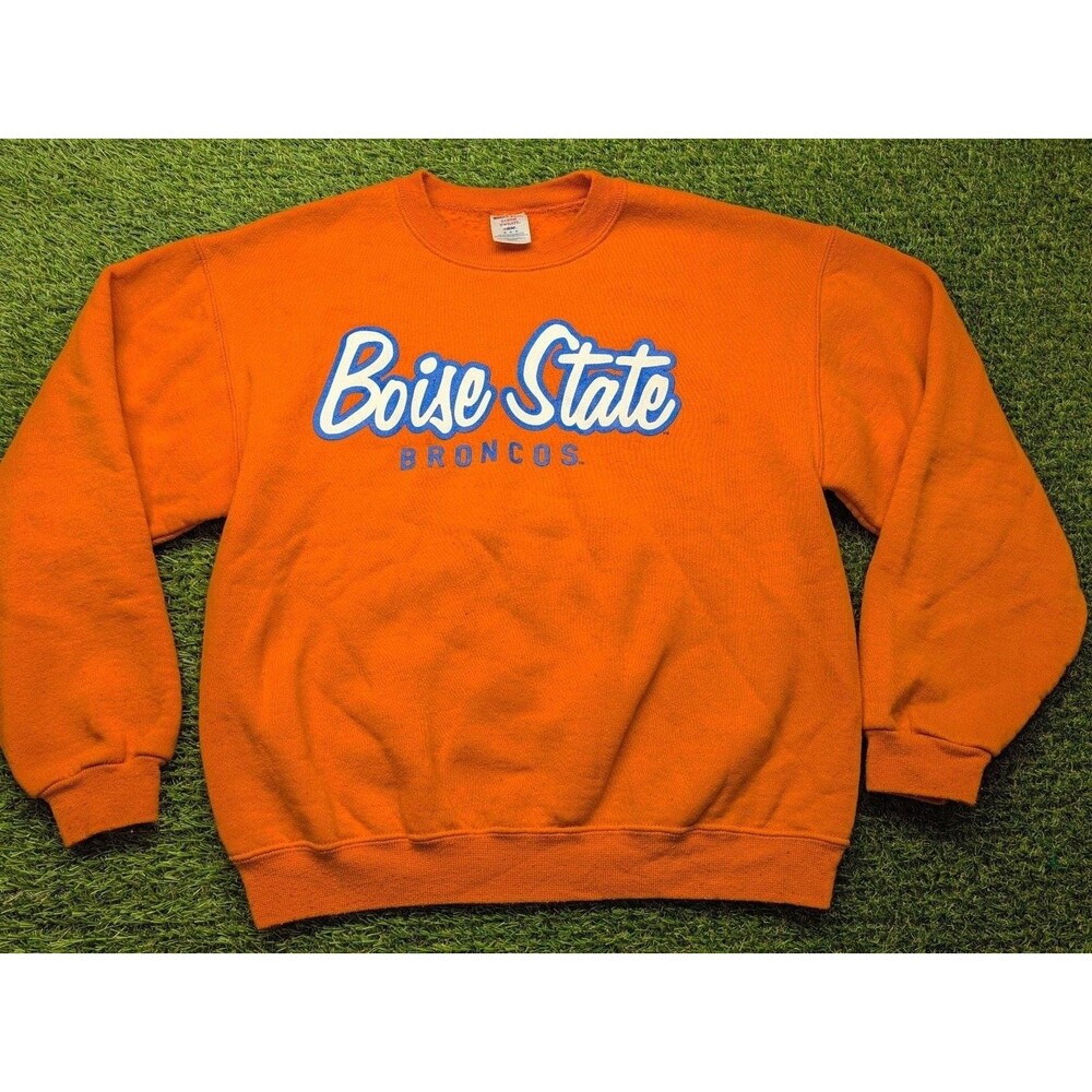 Jerzees Boise State Broncos Super Sweats Sweatshirt Size M Orange
